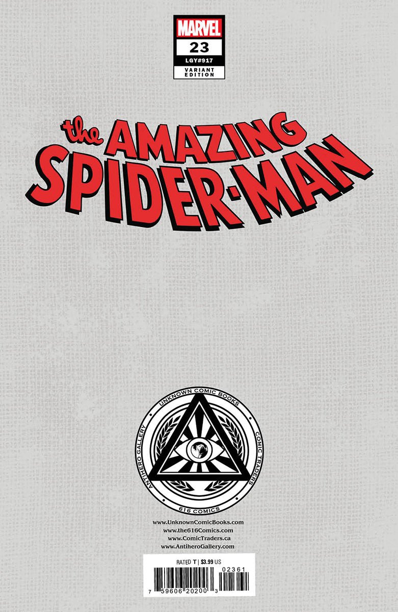 Amazing Spider - Man #23 Unknown Comics David Nakayama Exclusive Virgin Var (04/05/2023) - East Coast Comics