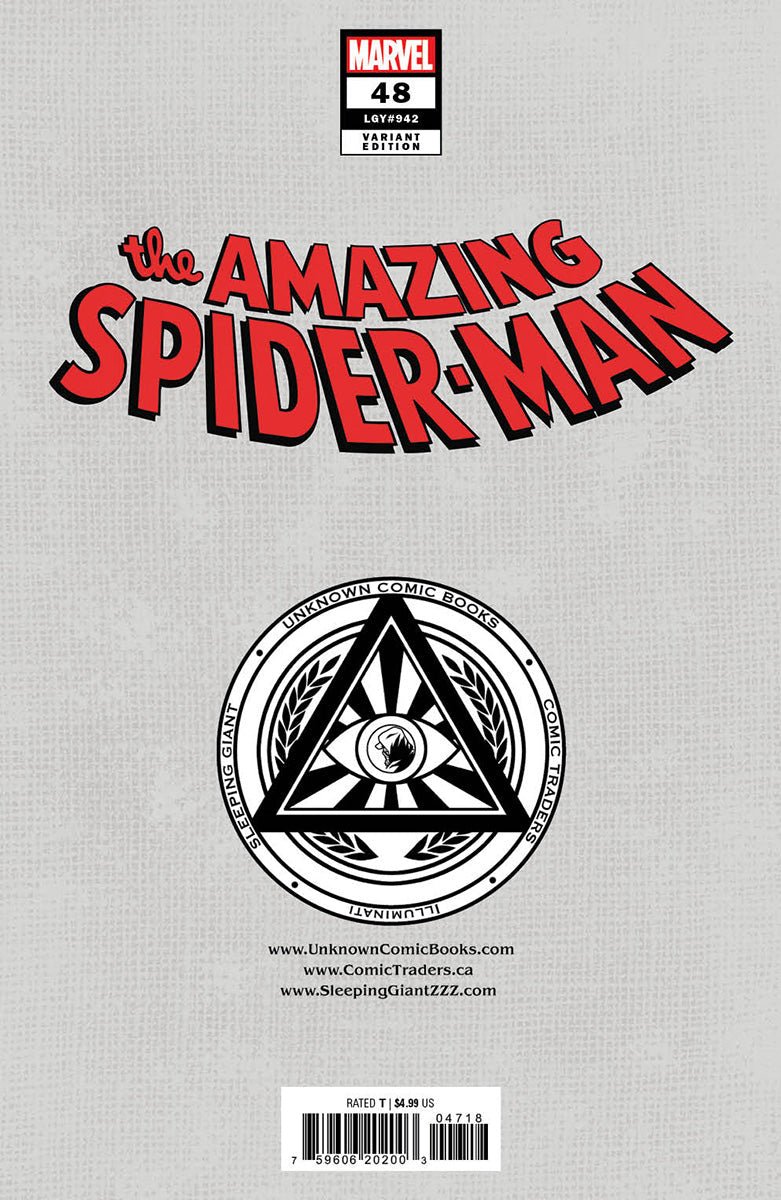 Amazing Spider - Man #48 Unknown Comics Ejikure Exclusive Virgin Var (04/24/2024) - East Coast Comics