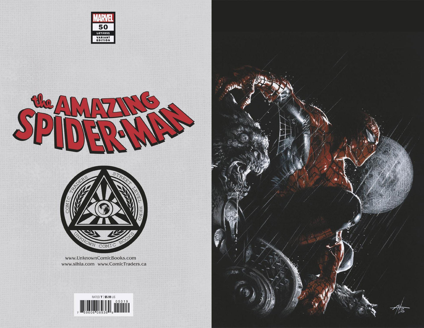 AMAZING SPIDER - MAN 50 UNKNOWN COMICS DELLOTTO EXCLUSIVE VIRGIN VAR (10/14/2020) - East Coast Comics