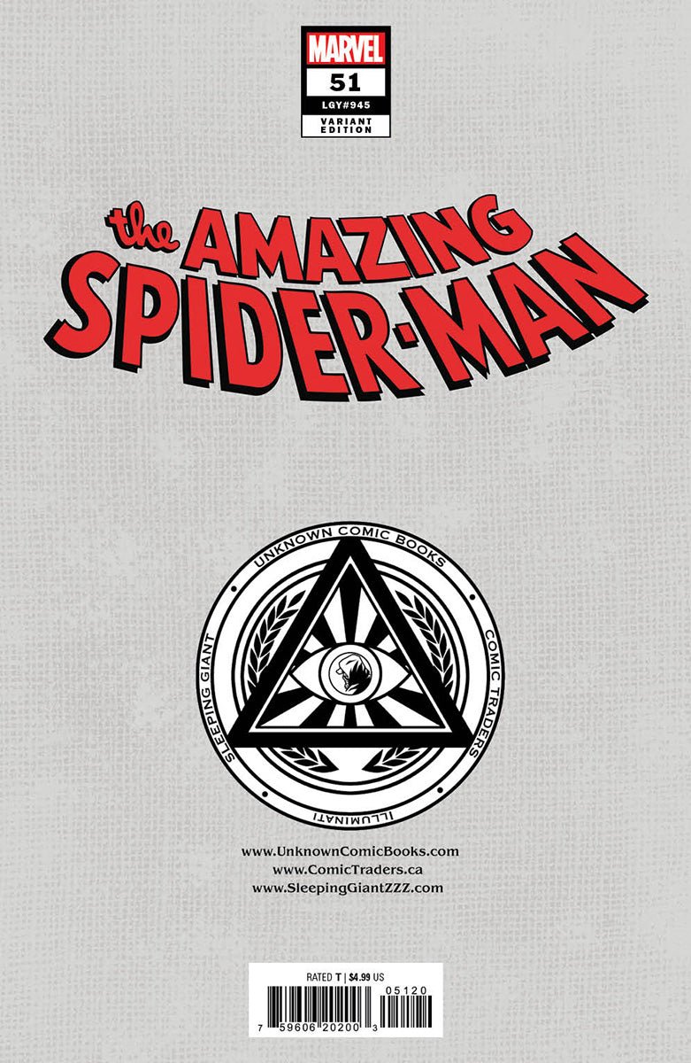 Amazing Spider - Man 51 Unknown Comics Gerald Parel Exclusive Virgin Var (06/05/2024) - East Coast Comics