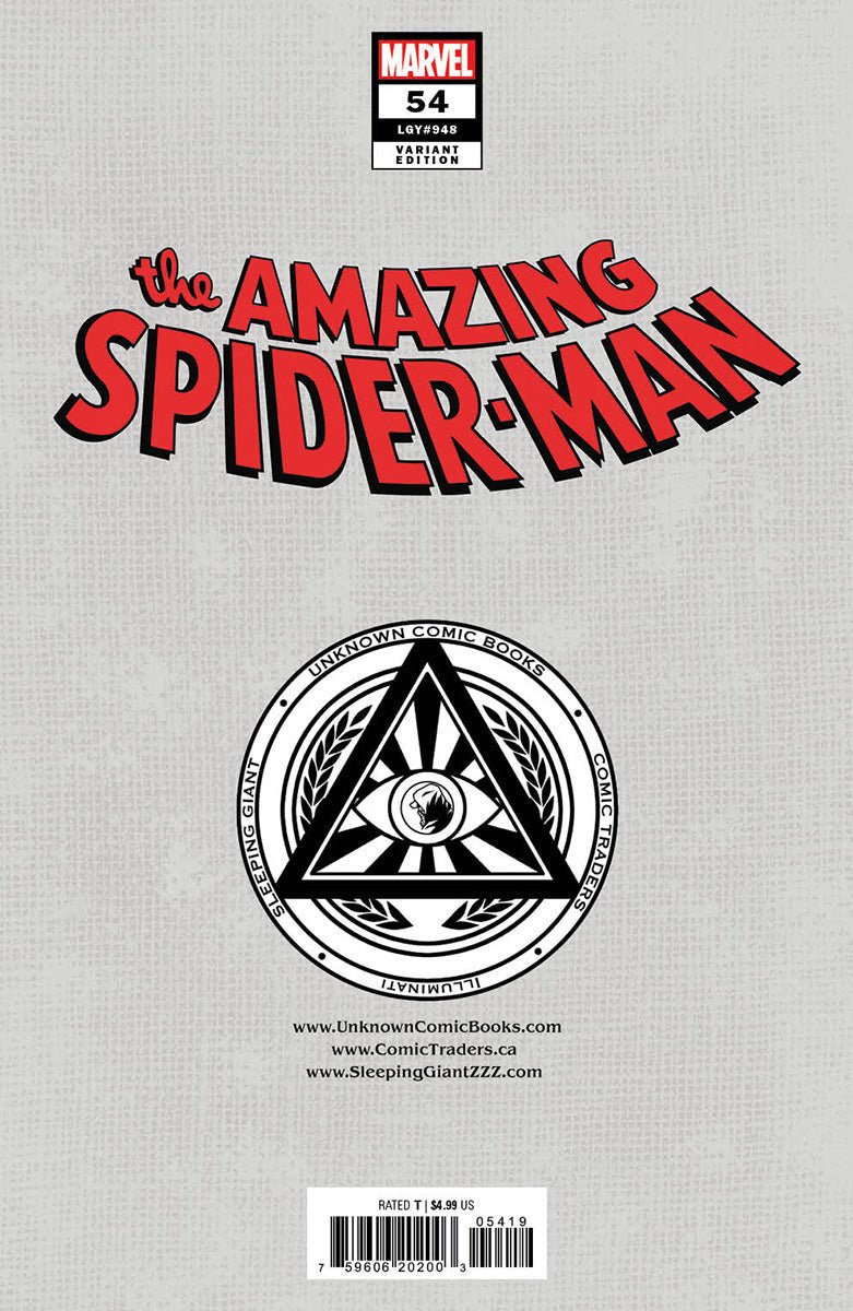 Amazing Spider - Man 54 Unknown Comics Saowee Virgin Exclusive Var (07/31/2024) - East Coast Comics