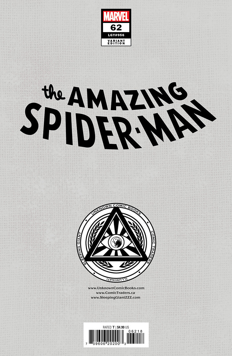 AMAZING SPIDER - MAN 62 UNKNOWN COMICS LEIRIX EXCLUSIVE VIRGIN VAR (11/27/2024) - East Coast Comics