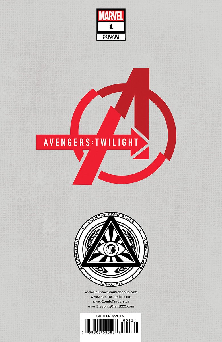 Avengers: Twilight 1 Unknown Comics Davide Paratore Exclusive Virgin Var (01/17/2024) - East Coast Comics