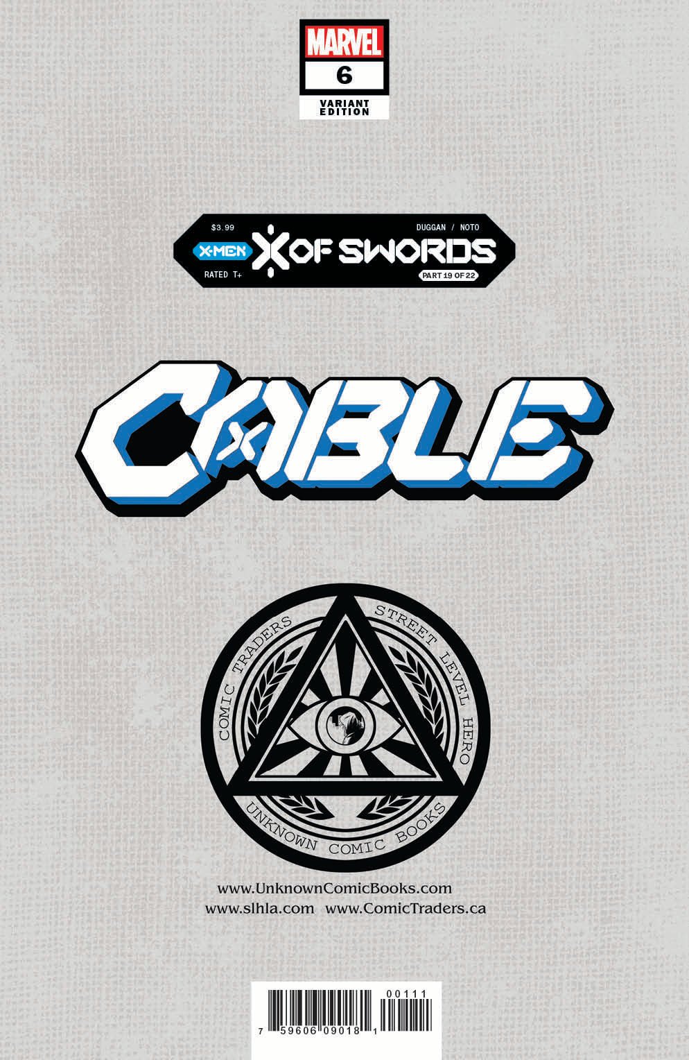Cable #6 Unknown Comics David Nakayama Exclusive Virgin Var Xos (11/18/2020) - East Coast Comics