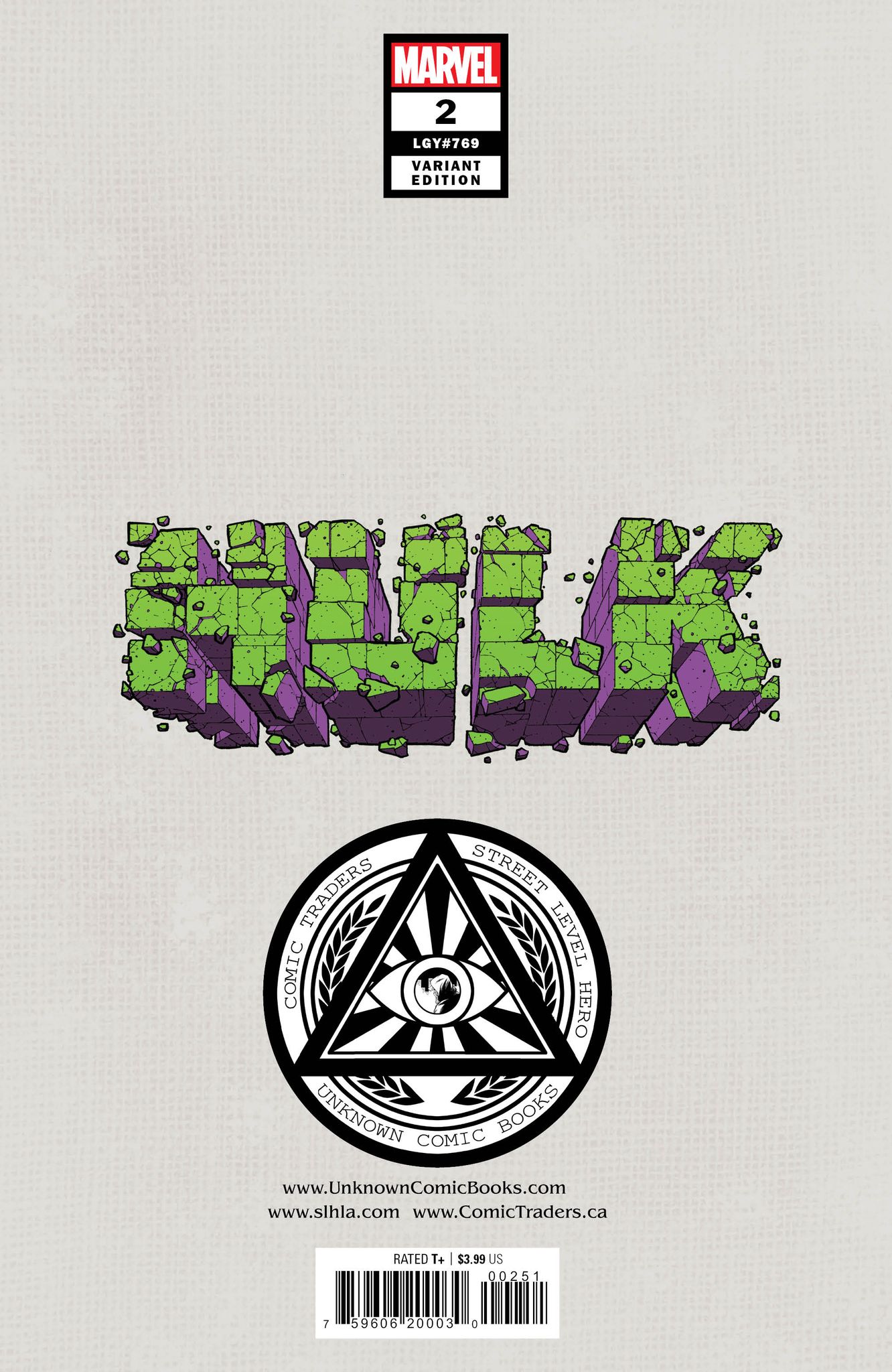 Hulk #2 Unknown Comics Stephen Segovia Exclusive Var (12/15/2021) - East Coast Comics