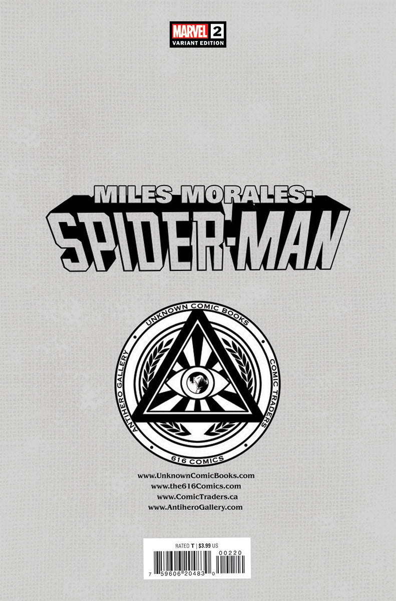 Miles Morales: Spider - Man 2 Unknown Comics Ben Harvey Exclusive Var (01/11/2023) - East Coast Comics