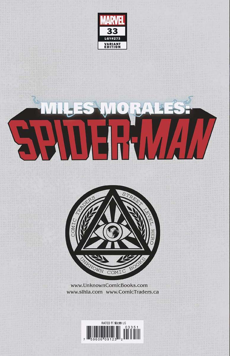 Miles Morales Spider - Man #33 Unknown Comics Gabriele Dell'Otto Exclusive Var (12/08/2021) (12/15/2021) - East Coast Comics