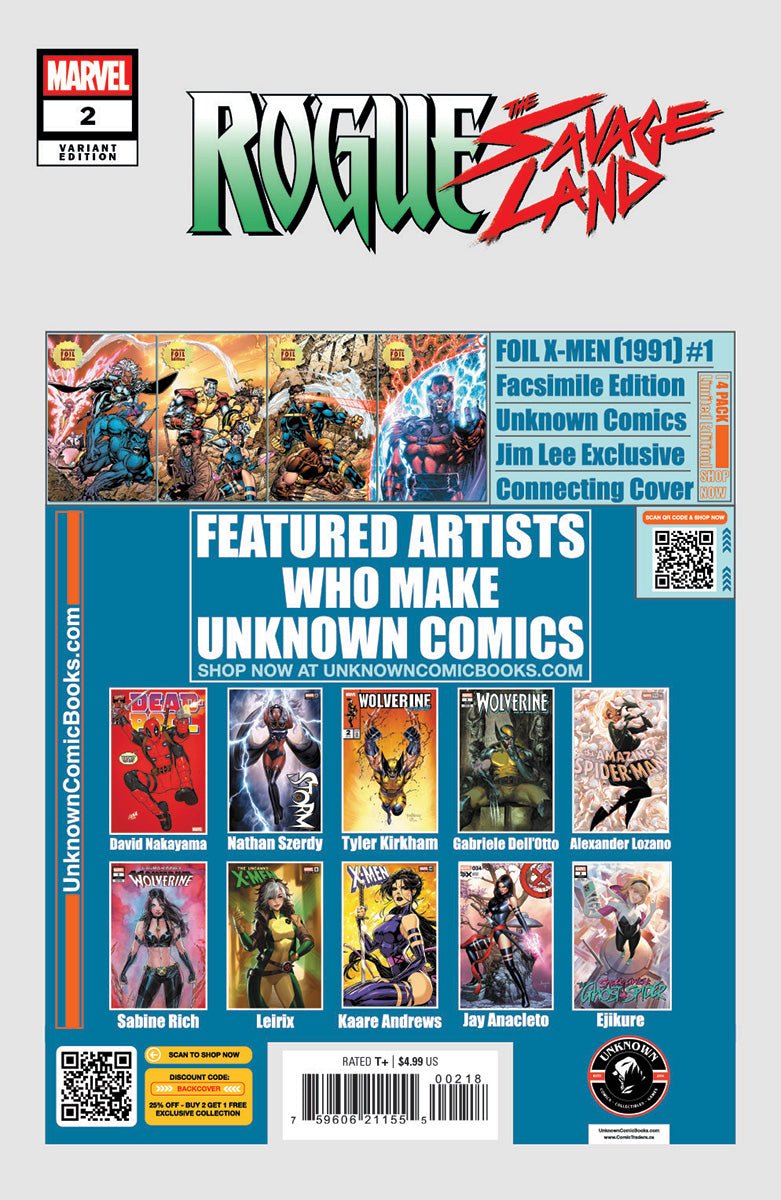 Rogue: The Savage Land 2 Unknown Comic Sabine Rich Exclusive Var (02/26/2025) - East Coast Comics