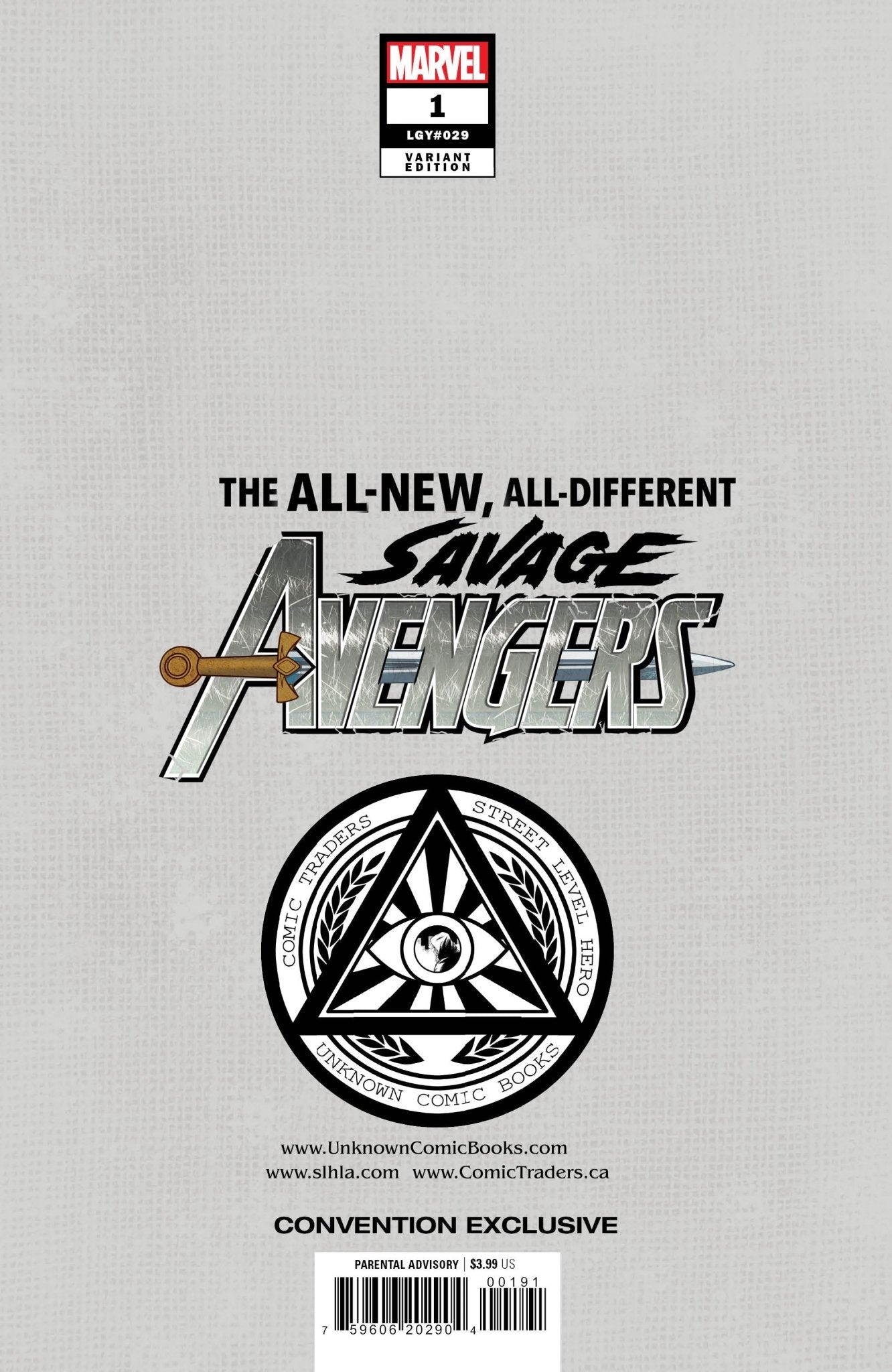 Savage Avengers 1 Unknown Comics Mico Suayan Exclusive B&W Convention VIRGIN Var (06/08/2022) - East Coast Comics