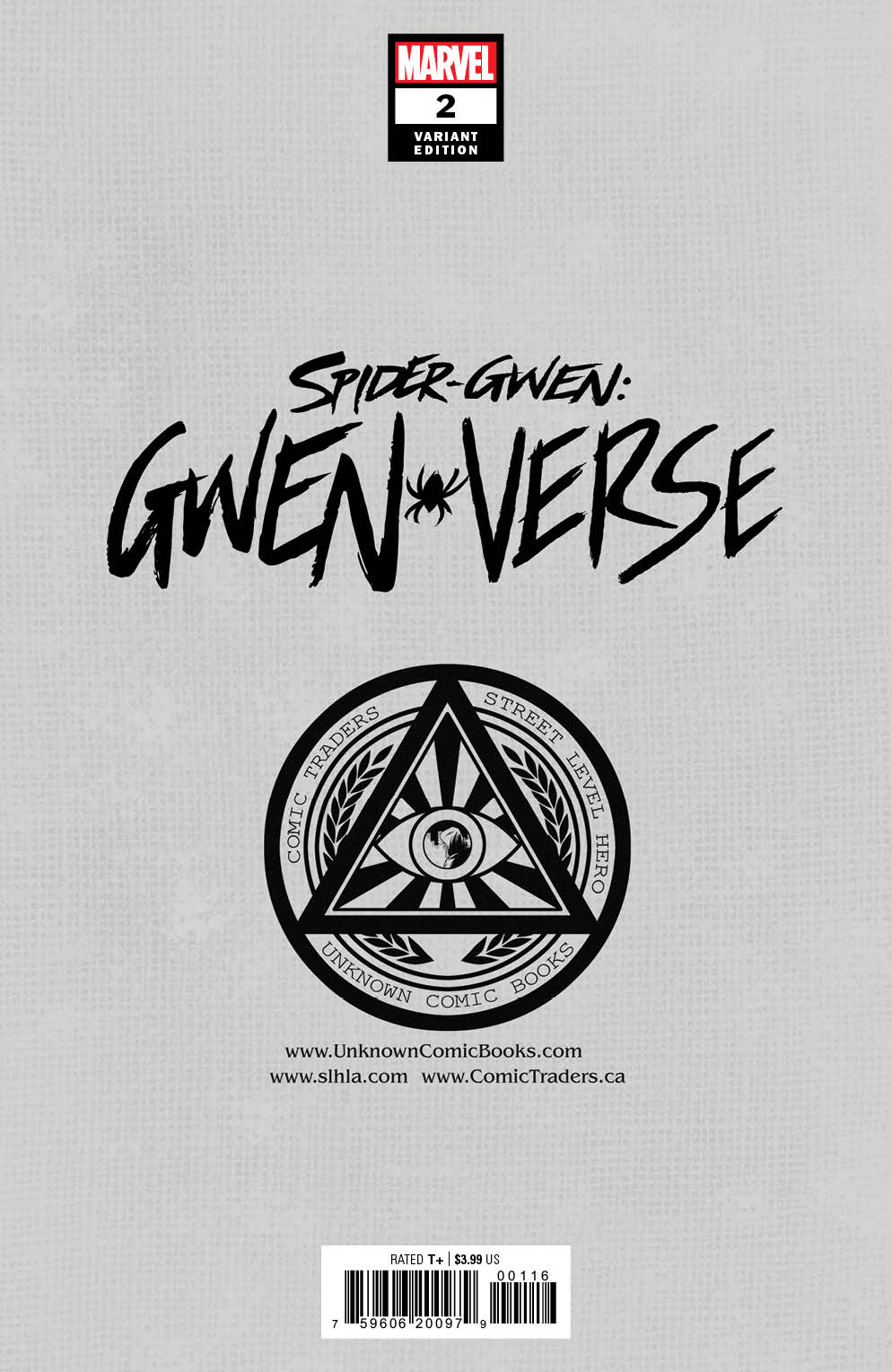 Spider - Gwen: Gwenverse 2 Unknown Comics Marco Turini Exclusive Var (04/13/2022) (04/20/2022) - East Coast Comics