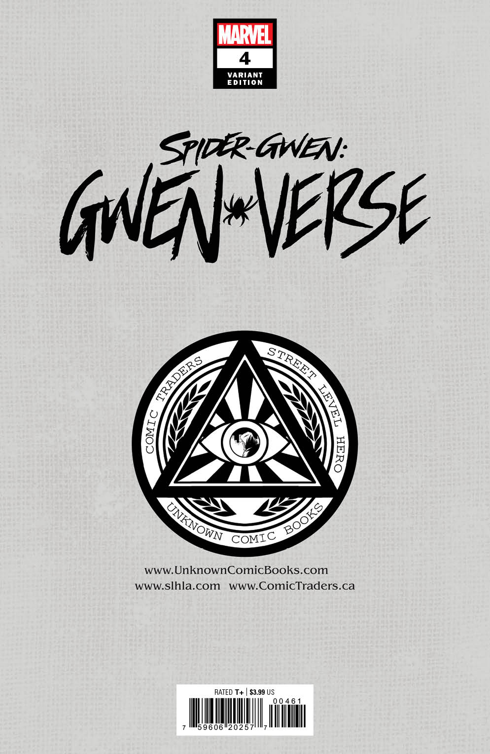 Spider - Gwen: Gwenverse #4 Unknown Comics Philip Tan Exclusive Virgin Var (07/20/2022) - East Coast Comics