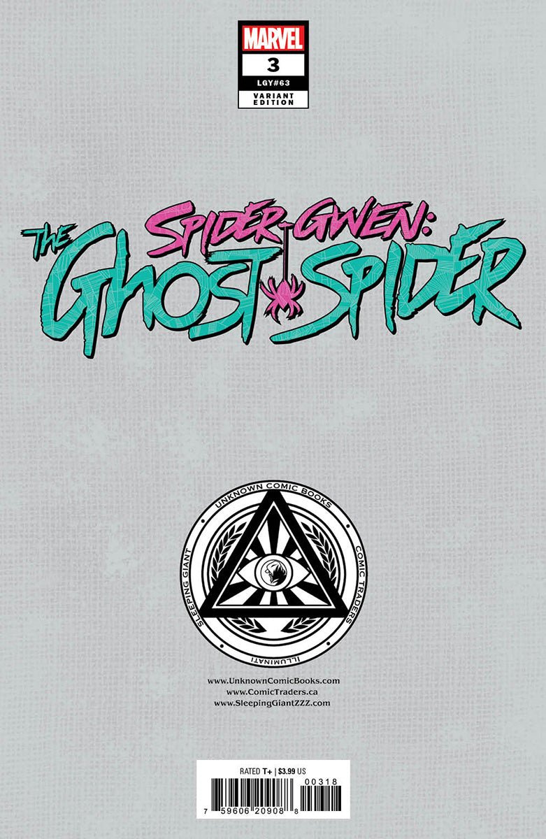 Spider - Gwen: The Ghost - Spider 3 Unknown Comics Ejikure Virgin Exclusive Var (07/31/2024) - East Coast Comics