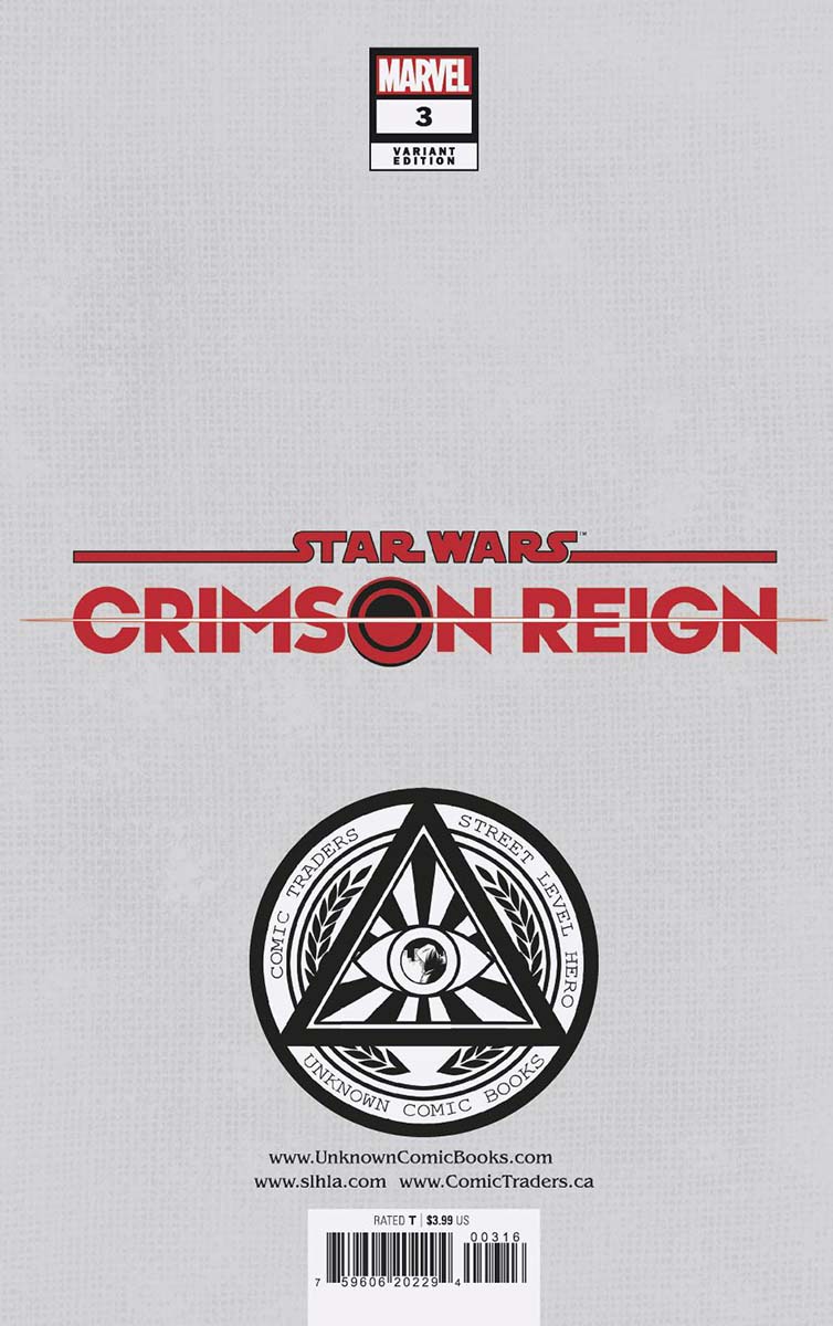 Star Wars: Crimson Reign 3 Unknown Comics Tyler Kirkham Exclusive Var (03/09/2022) - East Coast Comics