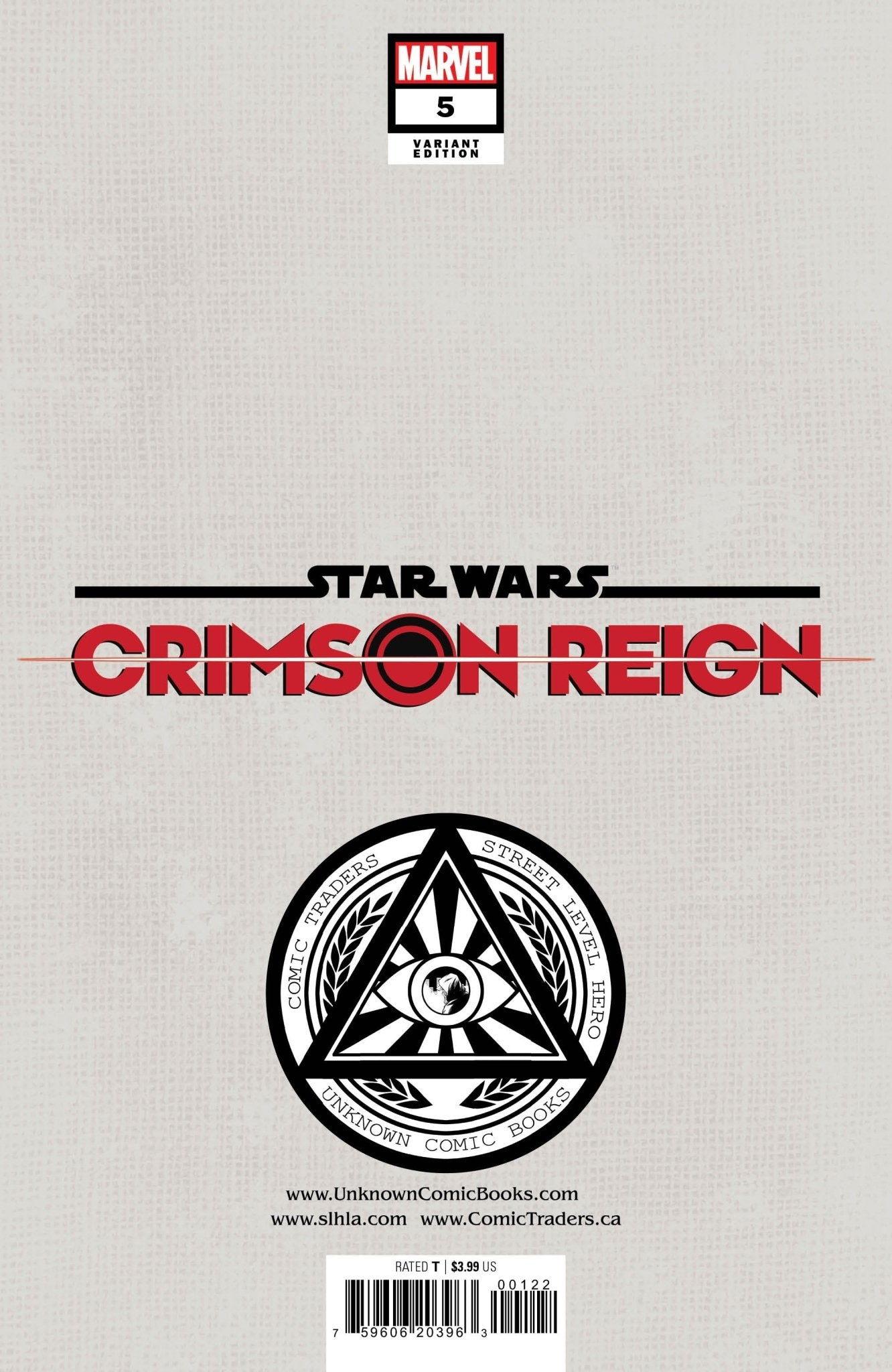 Star Wars: Crimson Reign 5 Unknown Comics Tyler Kirkham Exclusive Virgin Var (06/22/2022) - East Coast Comics