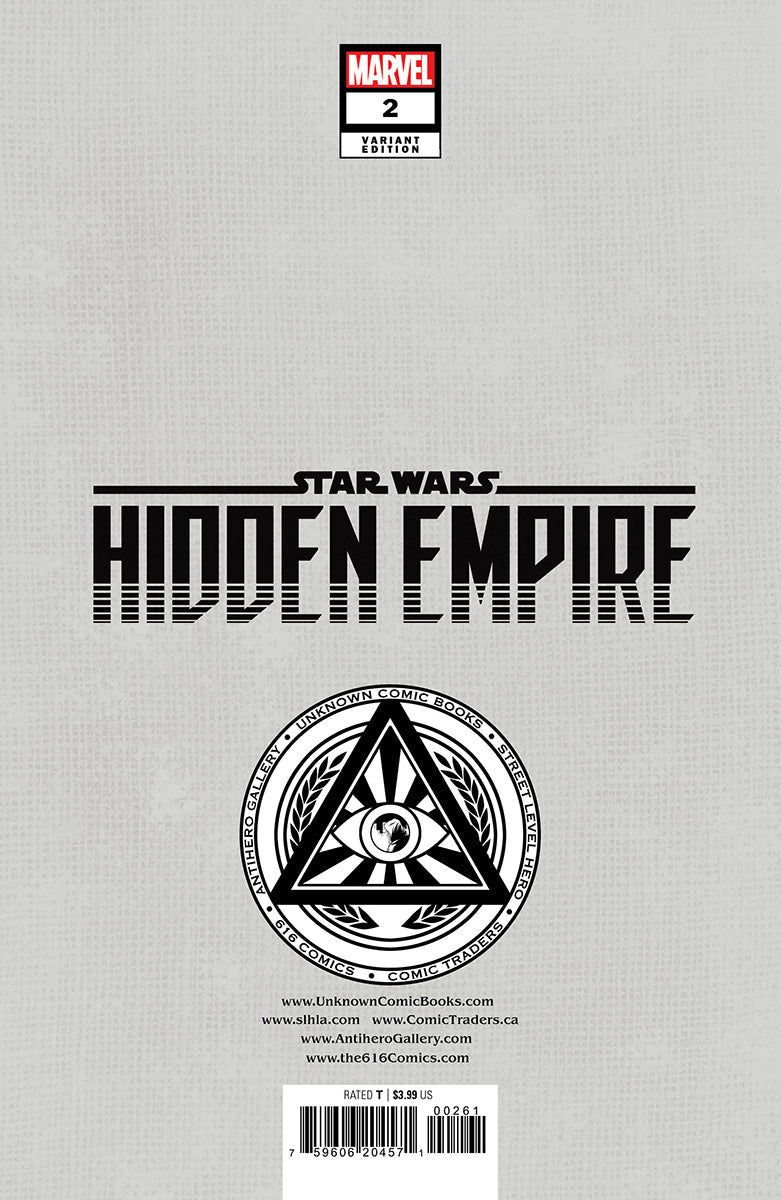 Star Wars: Hidden Empire #2 Unknown Comics Patch Zircher Exclusive Var (12/07/2022) - East Coast Comics
