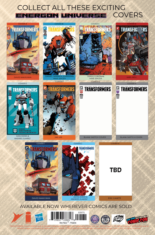 Transformers 25 - ECC NYCC Exclusive Franck Uzan & Martin Zavala Sketch Variant (9/8/25) - East Coast Comics