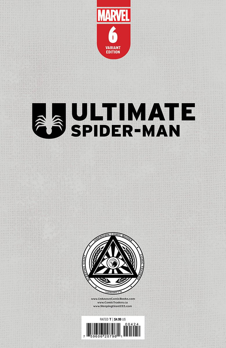 Ultimate Spider - Man #6 Unknown Comics Stephen Segovia Exclusive Virgin Var (06/19/2024) (07/31/2024) - East Coast Comics