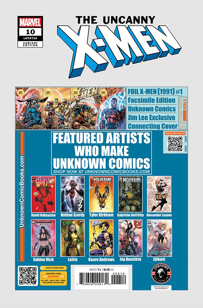 Uncanny X - Men 10 Unknown Comic David Nakayama Exclusive Var (02/05/2025) (02/19/2025) - East Coast Comics