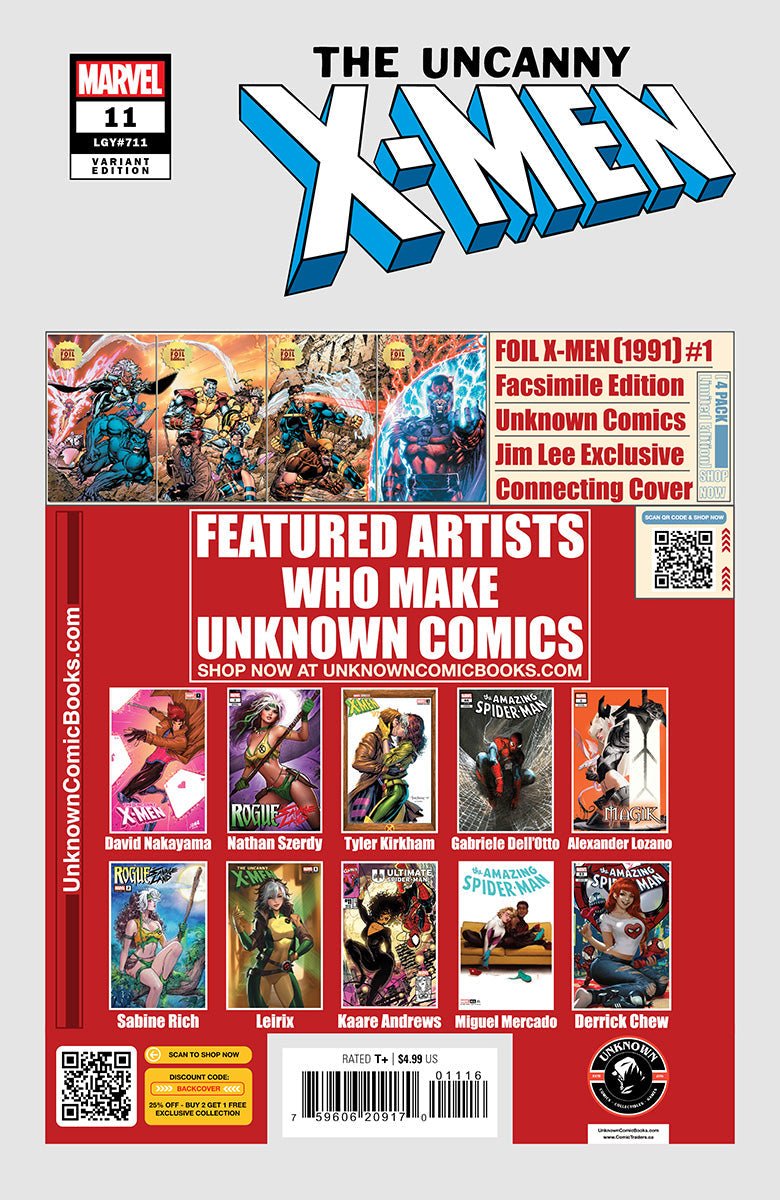 Uncanny X - Men 11 Unknown Comic Alexander Lozano Exclusive Virgin Var (03/05/2025) - East Coast Comics