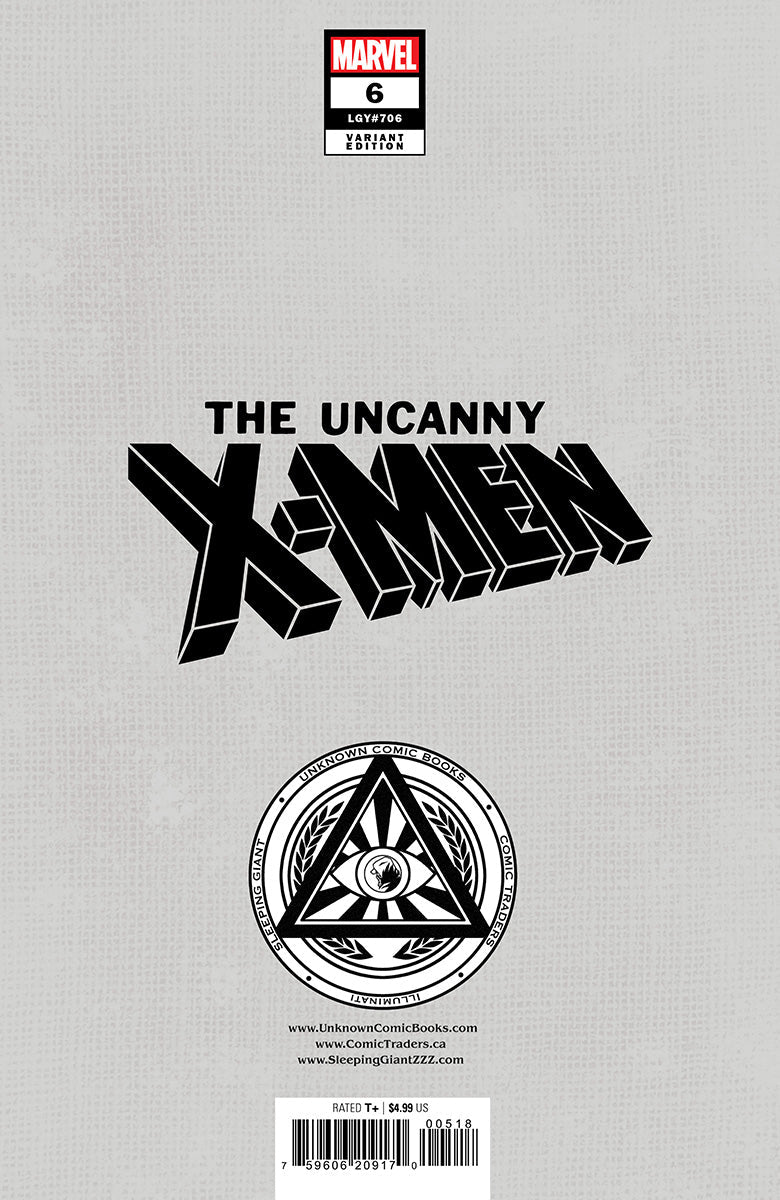 UNCANNY X - MEN 6 UNKNOWN COMICS TYLER KIRKHAM EXCLUSIVE VAR (11/27/2024) - East Coast Comics