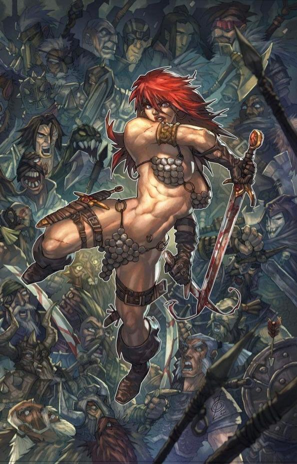 Vampirella Vs Red Sonja #3 Alan Quah 616 Exclusive Red Sonja Virgin Var (01/18/2023) - East Coast Comics