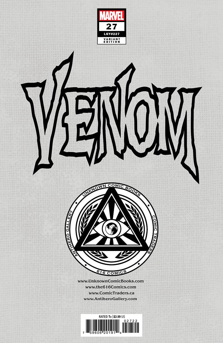 Venom 27 Unknown Comics Miguel Mercado Exclusive Var (11/01/2023) (12/27/2023) - East Coast Comics