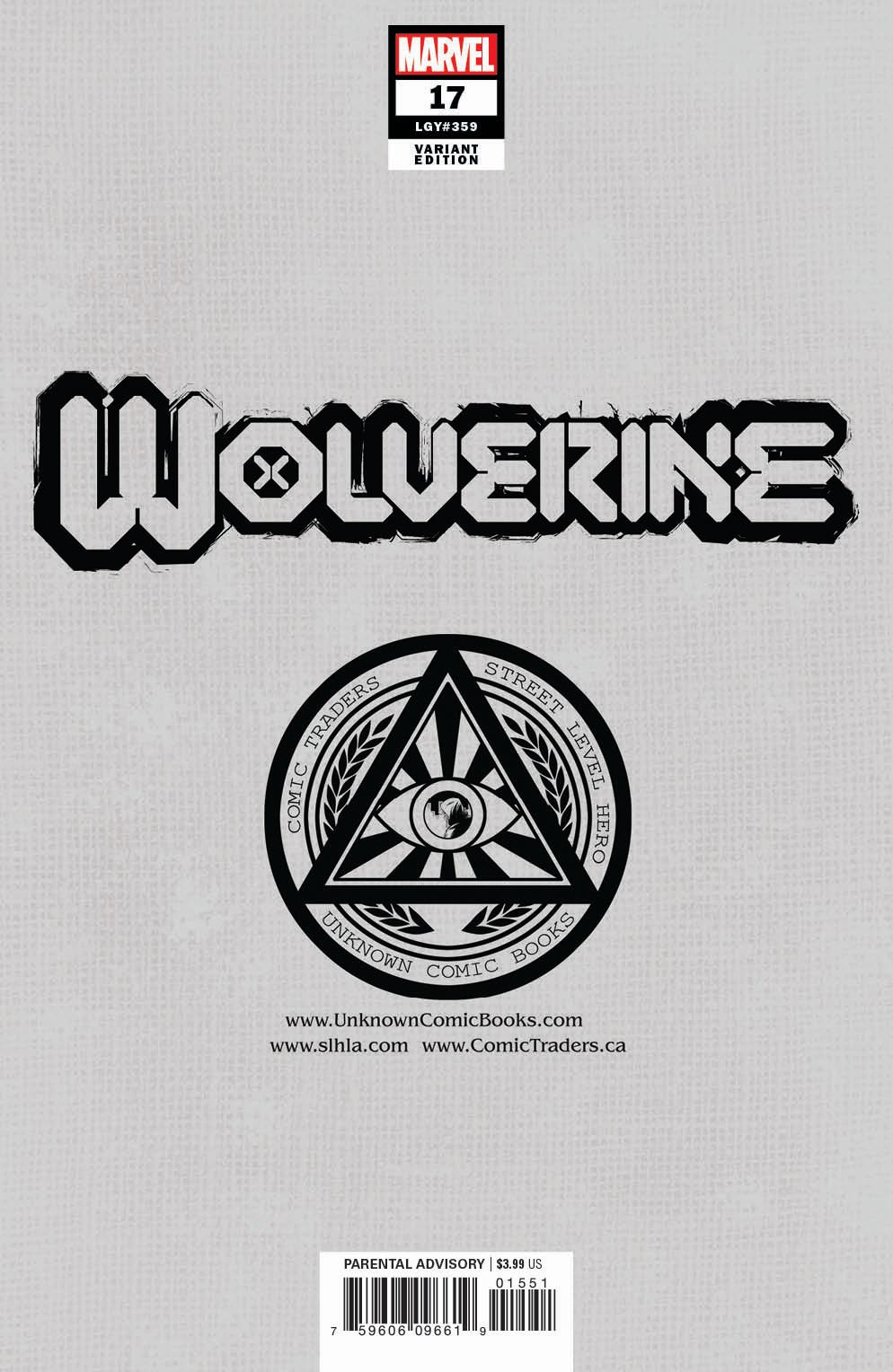 Wolverine 17 Unknown Comics Alan Quah Exclusive Var (10/20/2021) (10/27/2021) - East Coast Comics