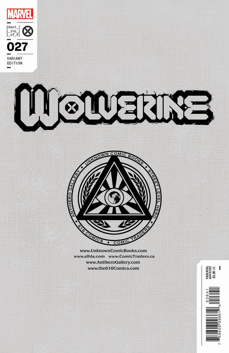 Wolverine #27 Unknown Comics Marco Mastrazzo Exclusive Virgin Var (11/09/2022) - East Coast Comics
