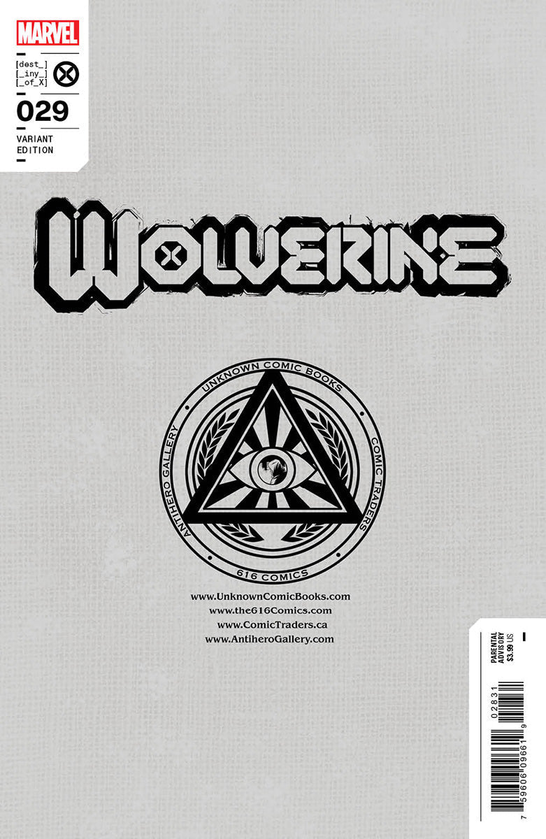 Wolverine 29 Unknown Comics Ben Harvey Exclusive Virgin Var (01/11/2023) - East Coast Comics