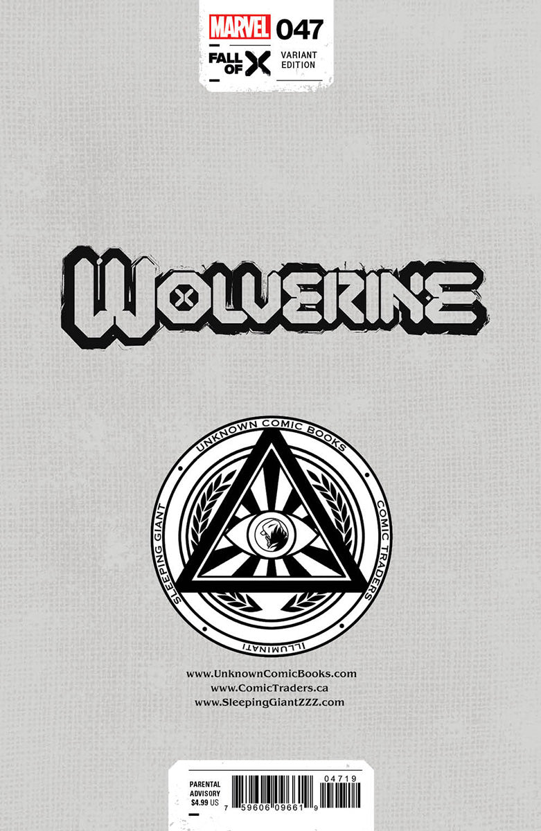 Wolverine 47 Unknown Comics Mico Suayan Exclusive Virgin Var (04/10/2024) - East Coast Comics