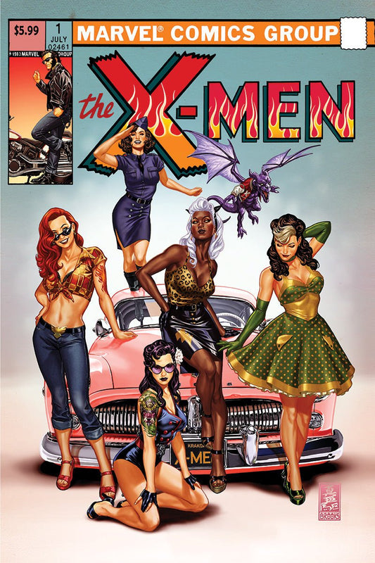 X - MEN 1 MARK BROOKS CVR A FIRE SDCC 2024 EXCLUSIVE VAR (07/24/2024) - East Coast Comics