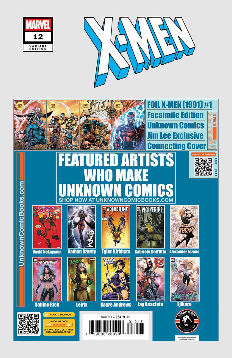 X - Men 12 Unknown Comic Tyler Kirkham Connecting Cover Exclusive Var (02/26/2025) - East Coast Comics