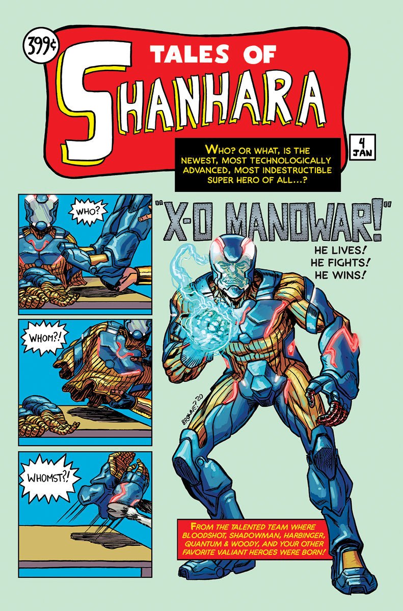 X - O Manowar (2020) 4 Unknown Comics Ryan Browne Exclusive Var (01/27/2021) - East Coast Comics