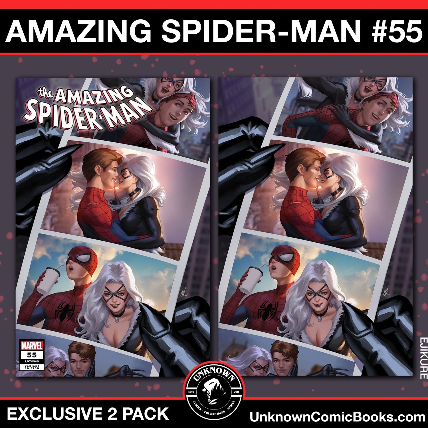 [2 Pack] Amazing Spider - Man 55 Unknown Comics Ejikure Exclusive Var (08/14/2024) - East Coast Comics