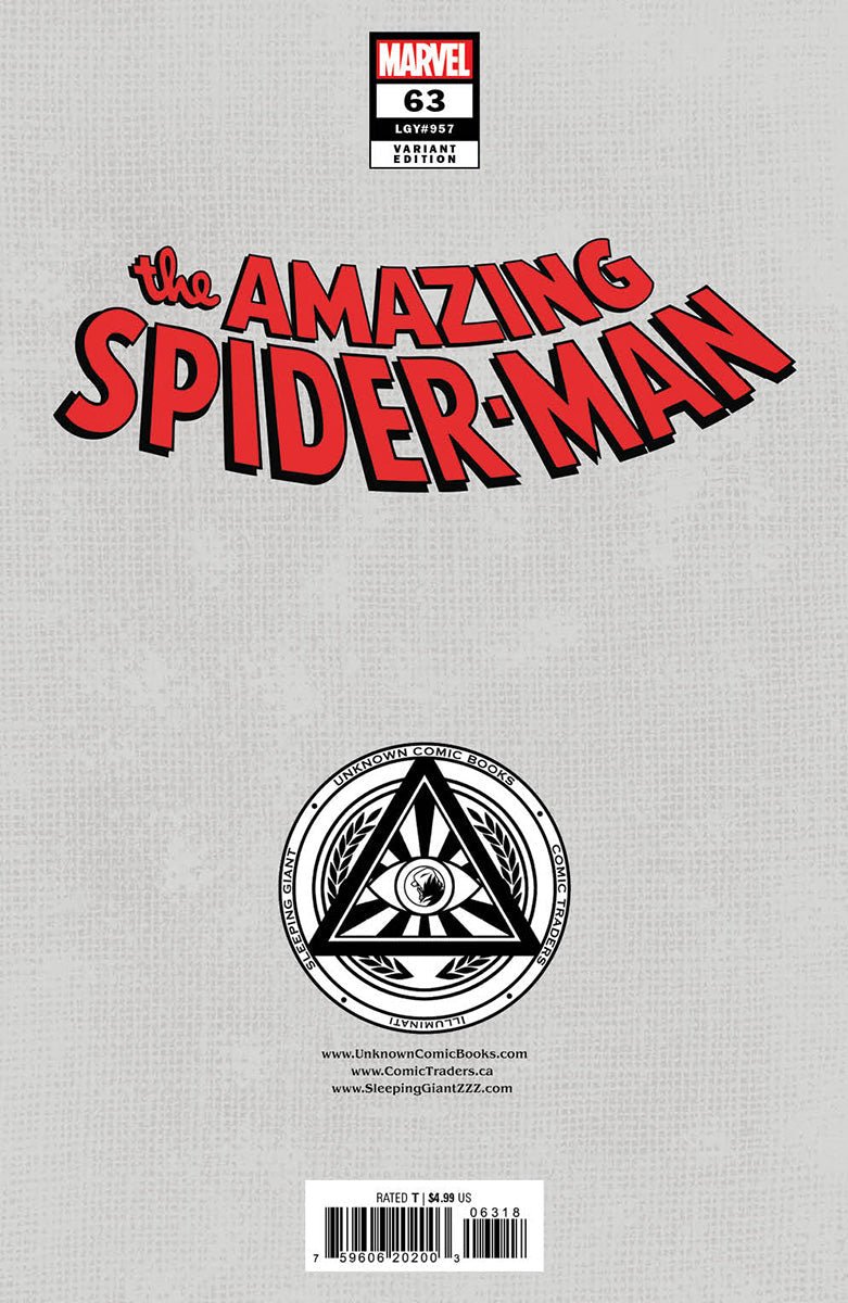 [2 Pack] Amazing Spider - Man 63 - 64 Unknown Comics Kaare Andrews Connecting Covers Exclusive Virgin Var (12/25/2024) - East Coast Comics