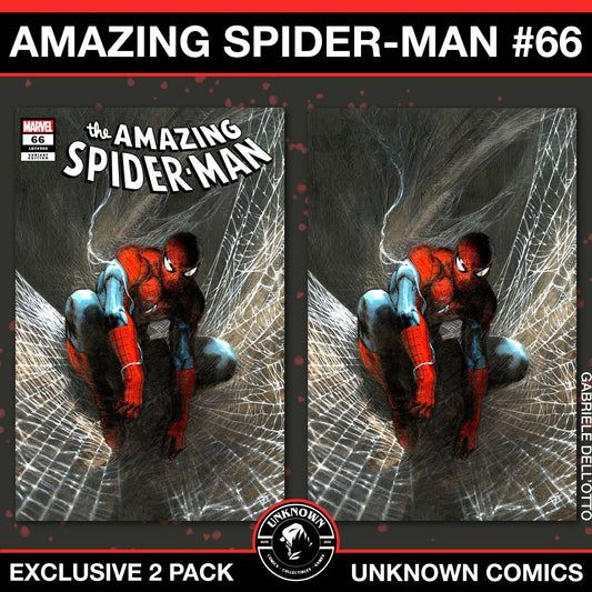 [2 PACK] Amazing Spider - Man 66 Unknown Comics Gabriele Dell’Otto Exclusive Var (01/22/2025) - East Coast Comics