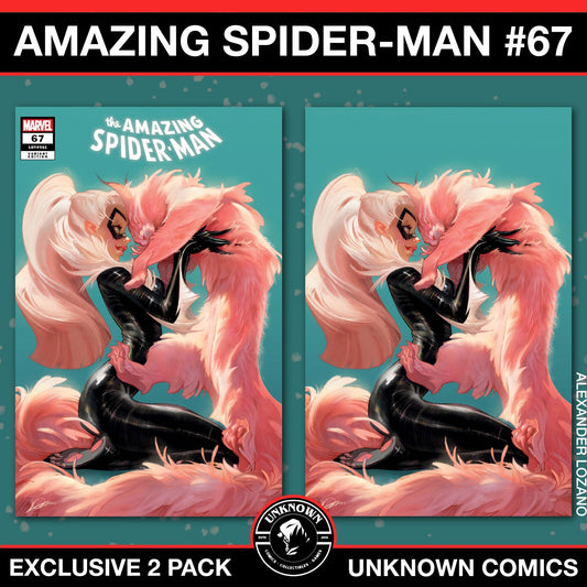 [2 PACK] Amazing Spider - man 67 Unknown Comic Alexander Lozano Exclusive Var (02/12/2025) - East Coast Comics
