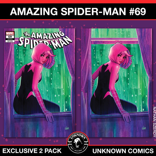 [2 PACK] Amazing Spider - Man 69 Unknown Comic Nathan Szerdy Exclusive Var (03/12/2025) - East Coast Comics