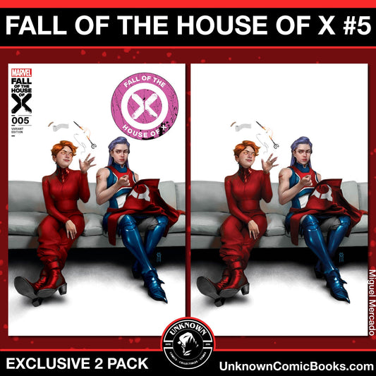 [2 Pack] Fall Of The House Of X 5 Unknown Comics Miguel Mercado Exclusive Var [Fhx] (05/22/2024) - East Coast Comics