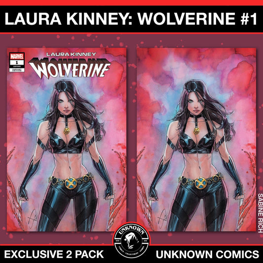 [2 Pack] Laura Kinney: Wolverine 1 Unknown Comics Sabine Rich Exclusive Var (12/11/2024) - East Coast Comics