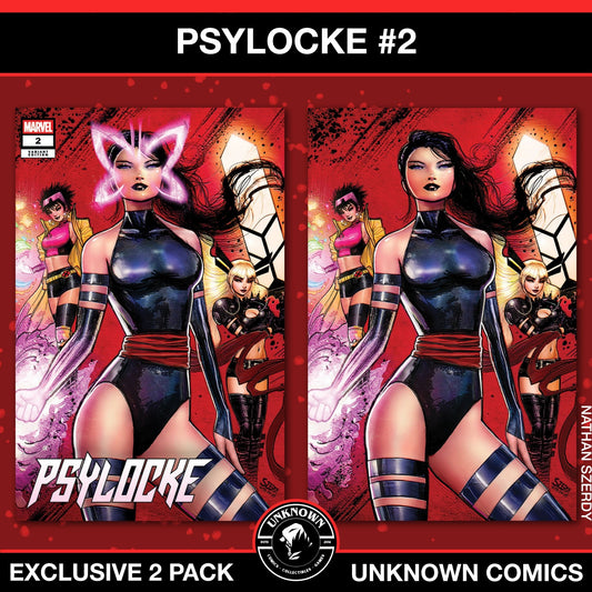 [2 Pack] Psylocke 2 Unknown Comics Nathan Szerdy Exclusive Var (12/18/2024) - East Coast Comics