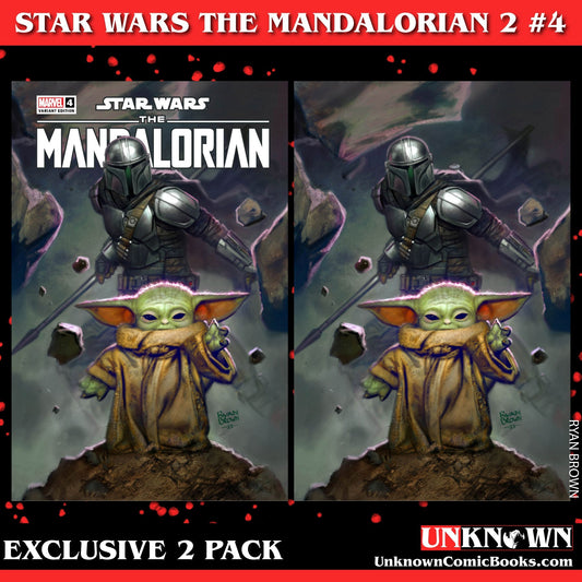 [2 Pack] Star Wars: The Mandalorian Season 2 4 Unknown Comics Ryan Brown Exclusive Var (09/27/2023) - East Coast Comics