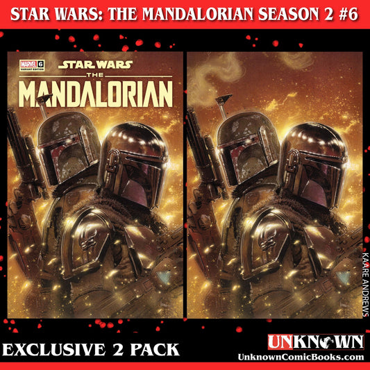 [2 Pack] Star Wars: The Mandalorian Season 2 6 Unknown Comics Kaare Andrews Exclusive Var (11/15/2023) - East Coast Comics