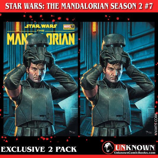 [2 Pack] Star Wars: The Mandalorian Season 2 7 Unknown Comics Mico Suayan Exclusive Var (12/27/2023) - East Coast Comics
