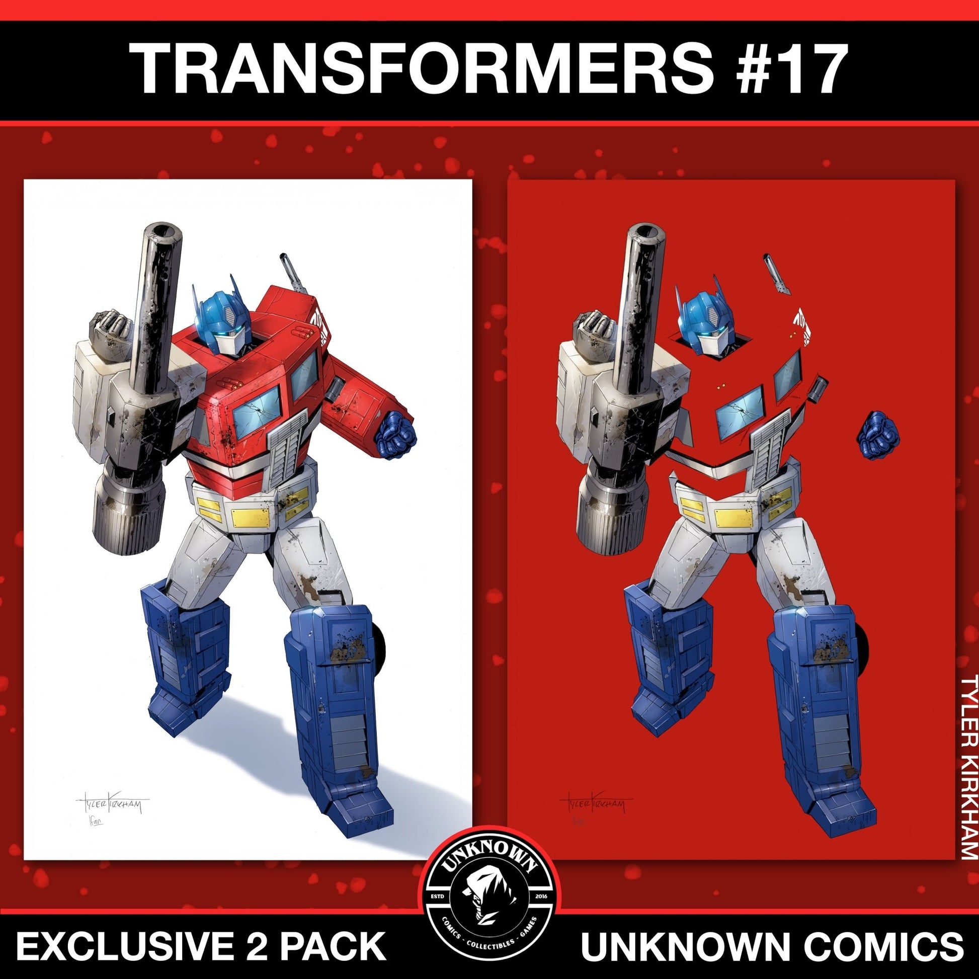 [2 PACK] Transformers 17 | Transformers 17 Negative Space Var Unknown Comics Exclusive Tyler Kirkham Var (02/19/2025) - East Coast Comics