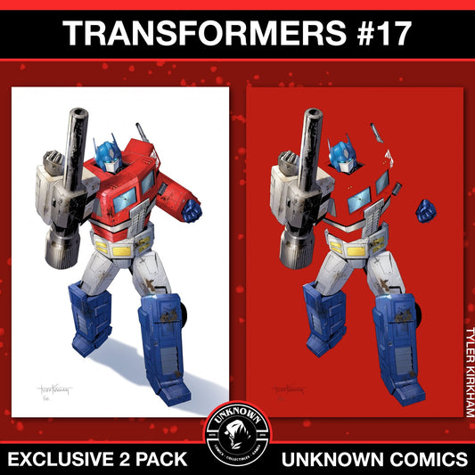 [2 PACK] Transformers 17 | Transformers 17 Negative Space Var Unknown Comics Exclusive Tyler Kirkham Var (02/19/2025) - East Coast Comics