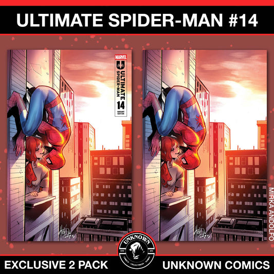 [2 PACK] Ultimate Spider - Man 14 Unknown Comic Mirka Andolfo Exclusive Var (02/12/2025) (02/26/2025) - East Coast Comics