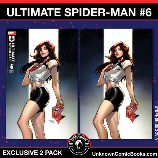 [2 Pack] Ultimate Spider - Man 6 Unknown Comics Stephen Segovia Exclusive Var (06/19/2024) (07/31/2024) - East Coast Comics