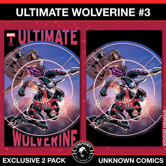 [2 PACK] Ultimate Wolverine 3 Unknown Comic Stephen Segovia Exclusive Var (03/26/2025) - East Coast Comics