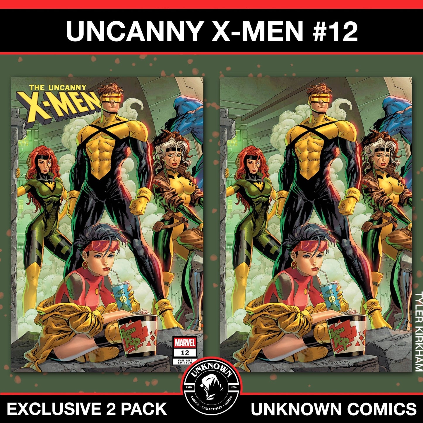 [2 PACK] Uncanny X - Men 12 Unknown Comic Tyler Kirkham Connecting Cover Exclusive (03/26/2025) - East Coast Comics